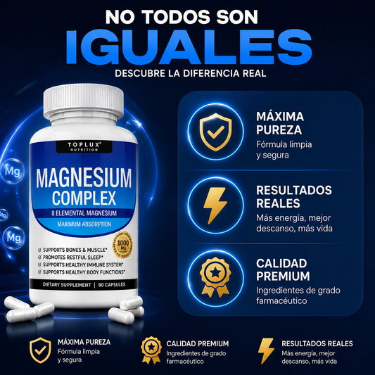 Magnesio Complex (90 capsulas) - Fortalece tu musculatura