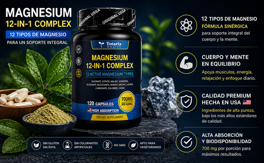 Magnesium 12 in 1 Complex Resalta la fuerza y la vitalidad total