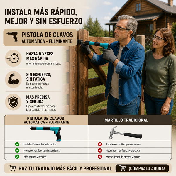 Pistola de Clavos Automática - Fulminante